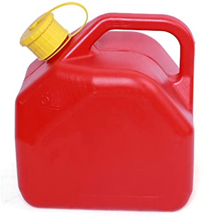 BHBXZZDB Bidon D'Essence Économique, 5L/10L/20L litres, Bidon pour Essence et Huile pour Chaîne, Graduations et Bouchon de Sécurité, Rouge
