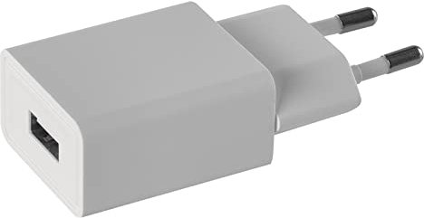 EMOS V0122 Chargeur USB avec 1 Sortie, Bloc d'alimentation USB Basique avec Courant de Sortie 1 A pour téléphone Portable, Smartphone, Tablette, liseuse, Appareil Photo, Lecteur MP3, Blanc