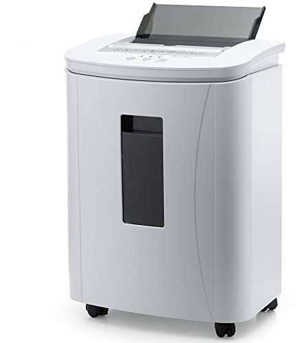 iOCHOW Auto Feed Paper Shredder: 150-Sheet Micro Cut Security Level P-4 Shreds Document & Credit Card Quiet Commercial Heavy Duty Shredder Continuous Running Time 30 Minutes with 25L Pull-out Bin