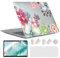 MUSHUI 4 in 1 Hülle für MacBook Air 13 Zoll 2020 2019 2018 Freisetzung A2337 M1 A2179 A1932 Touch ID, Flexibel Plastik Hartschale Snap Case & Tastaturschutz & Displayschutz, Blumen 03