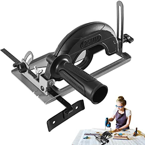 Stalf Meuleuse d'angle, 45 ° réglable pour meuleuse d'angle Machine de découpe pour outil rotatif, support de fraise, socle en fonte pour meuleuse d'angle 100 et 125