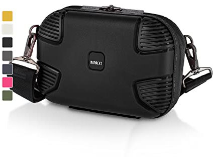 IMPACKT IP1 Handgepäck Crossbody Bag aus recyceltem Post-Consumer-Plastik; nachhaltige Umhängetasche mit 6 Jahren Garantie + abnehmbaren Tragegurt