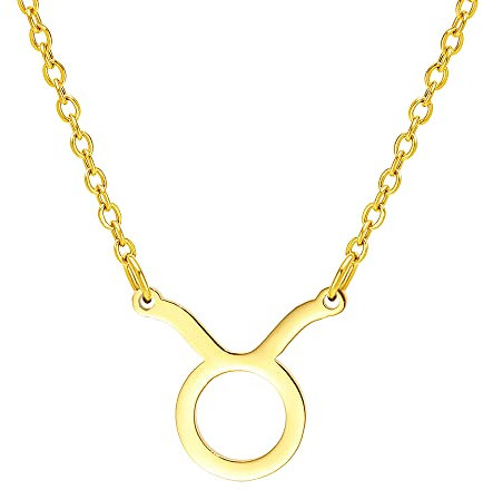 MY ZODIAC Sternzeichen Kette Stier in gold | elegante Halskette mit Sternzeichen-Anhänger | Einzigartiges Geschenk für Damen, Frauen, Mädchen