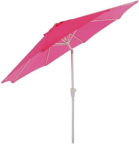 Décoshop26 Parasol de Jardin Ø 2,7m inclinable Polyester/Aluminium 5kg Rose 04_0003873