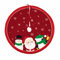 SHTGOI Weihnachtsbaum Rock Rot Weihnachtsbaumdecke mit Fröhliche Weihnachten Schneeflocke Muster Runde Weihnachtsbaum-Matte Tannenbaum Decke für Weihnachten Party Home Weihnachtsbaum Deko 70cm