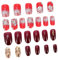 FRCOLOR Faux De Noël Avec Adhésif Lot De 48 Couverture Complète Manucure Pailletée