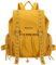 Montana West Rucksack für Damen, trendiger Rucksack, gewaschenes Leder, Kordelzug, Tagesrucksack für lässige Reisen, Nieten gelb, Medium, Reiserucksäcke