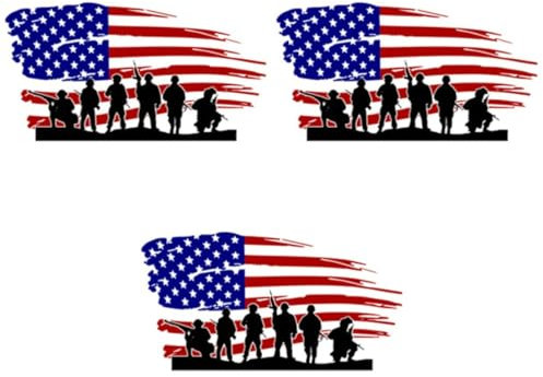 Housoutil 3St aufkleber amerikanische Abziehbilder Bürodekoration Heimdekorationen Wandtattoos für Wohnzimmer Flagge Banner