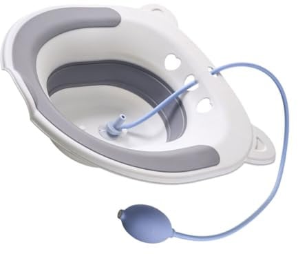 Anneome Sitzbad Für Toilette Mit Überlauflöchern Für Postpartale Pflege Breit Und Tief Rutschfeste Struktur Einfache Reinigung Und Pflege Robuste Materialien Für Stabilität Und Langlebigke