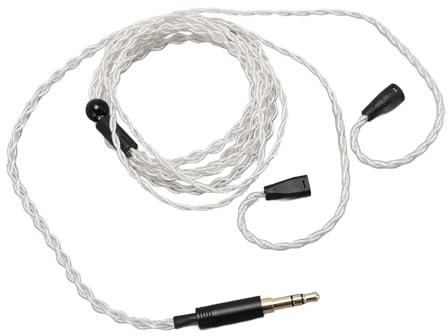 3,9 Fuß Upgrade-Kopfhörerkabel, 4-poliges Symmetrisches Ersatz-Kopfhörerkabel mit 3,5-mm-Klinkenstecker, Versilbertes, Abnehmbares Kabel, Passend für IE80 IE8i IE80i IE8 IE80S