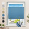 Plissee ohne Bohren Verdunkelung Klemmfix Blau 75x120cm Thermo Plissees 100% Verdunklung Rollos für Fenster & Tür Verdunklungsplissee ohne Bohren Sichtschutz und Sonnenschutz
