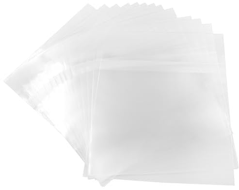 Vinyl Record Outer Sleeves with Flap Anti- Static LP Album Covers Outer Sleeves Protector Clear Vinyl Record Outer Sticky Sleeves for Collection Protection 10 Inch 25PCS