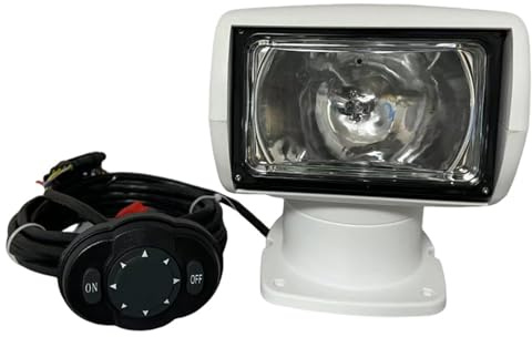 FOTN Boots-Suchlicht, Halogenstrahler, 24 V, 100 W, 2500 lm, 360 ° drehbar, Fernbedienung, tragbares Suchlicht mit quadratischem Sockel, IP67 wasserdichtes Navigationslicht