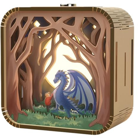 Lámpara de arte LED, Kits de manualidades creativas, Kits de modelos de luz nocturna, Lámpara de decoración de interiores, Lámpara de mesa de noche, Lámpara de noche linda, Lámpara de rompecabezas,