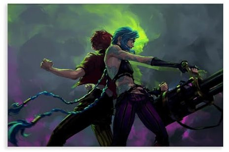 WGRWA Jinx Poster Arcane Jinx Poster auf Leinwand, Schlafzimmer-Dekor, Sportlandschaft, Büro, Raumdekoration, Geschenk, ungerahmt, 30 x 45 cm