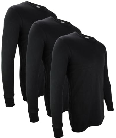 THMO 3 Pack Kids Thermal Top with Long Sleeve Winter Warm Base Layer Underwear Top for Boys and Girls