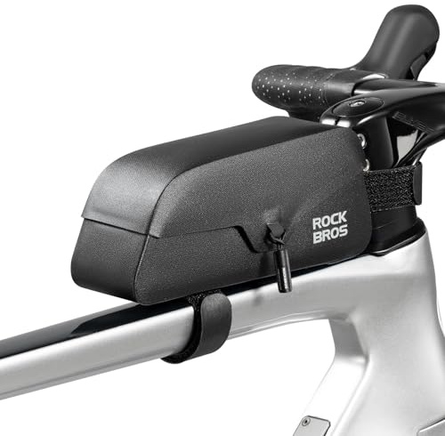 ROCKBROS Sacoche Cadre de Vélo Aspiration Magnétique | Sacoche pour Tube Supérieur Imperméable Sac Avant Bikepacking Léger pour VTT Vélo de Route Gravel 0,6 L