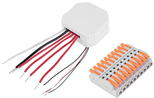 Sirxlevcy Tuya Smart WiFi 2 Gang Doppel Vorhang Jalousie Schaltermodul Rollladen Elektromotor Smart Life App mit Haus