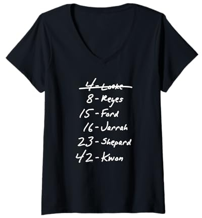 Damen Lost 4 - Curl, 8 - Reyes etc T-Shirt mit V-Ausschnitt