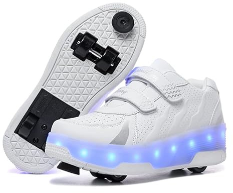 HUSKSWARE Chaussures à roulettes pour Enfant 2 en 1 avec Patins à roulettes