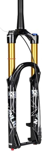 CUCKQUIC Fahrradfedergabel, Mountainbike-Vorderradgabel, Downhill-Gabel mit Luftfederung, 160 mm Federweg, 100 x 15 mm Steckachse, Scheibenbremsen, Spannungsregler, 26/27,5/29 Zoll A,27.5in