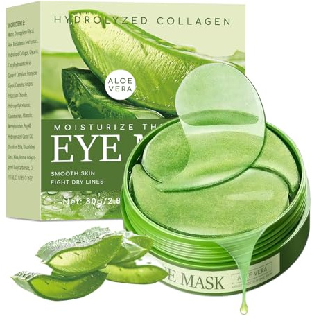 Sularpek Augenpads, 60 Pcs Eye Pads für 30 Anwendungen, Eye Patches mit Kollagen und Aloe Extract, mit Kühlend Feuchtigkeit, Augenringe und Müde Augen