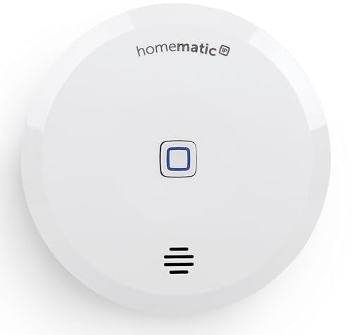Homematic IP Smart Home Wassersensor, Wassermelder für zuverlässige Alarmierung per Sirene und Push-Benachrichtigung in der Smartphone-App bei Feuchtigkeit und Wasser (Single)