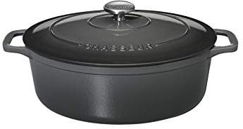 Invicta Chasseur Cocotte en fonte, Fonte, Kaviar Oval, 5,0 L