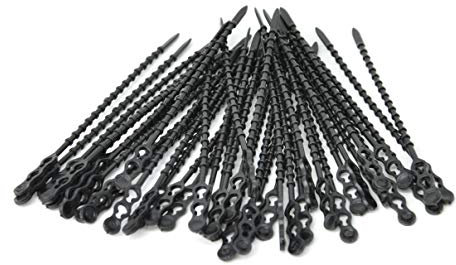 Unbekannt 100 Stück Kabelbinder Kugelbinder Knotenbinder wiederlösbar 3,5x120mm Schwarz