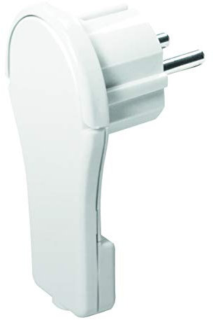 LogiLink LPS228 Flachwinkelstecker zur Selbstmontage CEE 7/7 mit ergonomischem Klappgriff