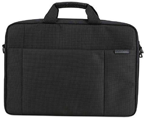 Acer Notebook Carry Case (geeignet für bis zu 14 Zoll Notebooks / Chromebooks: Universelle Schutzhülle mit Schultergurt, - und polsterung, Gurt zum Befestigen an Trolley, extra Fronttasche) schwarz