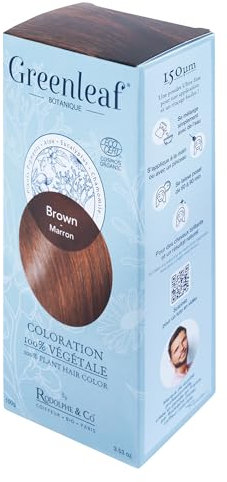 Coloración vegetal 100% natural, 100% orgánico, certificado – Greenleaf Botánico – Brown – 100 g