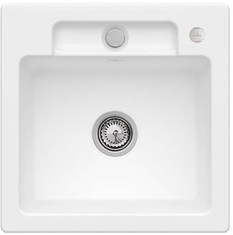 Villeroy & Boch Siluet 50 S Stone White – 3345 02 RW Keramikspüle Exzenterbetätigung