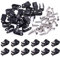 Swpeet 120 Stück schwarze Nylon-Kunststoff-Kabel-Clips, 1,9 cm (3/8 Zoll), R-Typ, Nylon-Schraubbefestigungsschnurbefestigungsclips mit 120 Schrauben für Drahtmanagement (3/8 Zoll, schwarz)