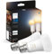 Philips Hue White Ambiance Lampadina LED Smart, Attacco a Baionetta B22, 75 W, 2 Pezzi