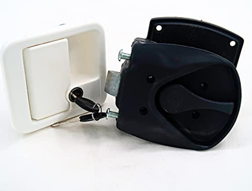 Serrure de porte extérieure blanche complète FAP M1 CEE