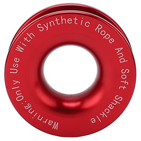 KIMISS Snatch Ring, Winch Snatch Recovery Ring 41000lbs Bruchfestigkeit für 7/16 Zoll 1/2 Zoll Softschäkel mit 3/16 Zoll 1/4 Zoll 3/8 Zoll Seilen(Rot)