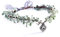MOSTORY Feen-Blumenkrone – handgefertigter Boho-grüner Blumenkranz Elfen-Girlande Wald-Stirnband Haarschmuck für Frauen Braut Hochzeit Party Cosplay Renaissance
