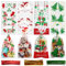DERAYEE Cellophantüten, 120 Pieces Weinachten Cellophantüten, Süßigkeiten Tüten mit 150 Stücke Twist Krawatten,Weihnachten Süßigkeiten Tüten