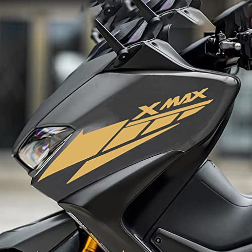 FEMEIN Vinile Riflettente Xmax 300 400 Adesivo Moto Logo Decalcomania per Yamaha (Color : Matte Gold)