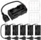 6 PCS 4 x 1.5V AA Battery Holder, KUOQIY 6V Back to Back Battery Holder Case Box with USB Female Socket, with 2 PCS Plastic Battery Storage Box