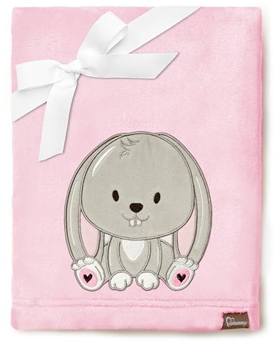 Be Mammy Warme Kuscheldecke Babydecke Blanket Baby Geschenk BE20-168 (Puderrosa - Kaninchen)