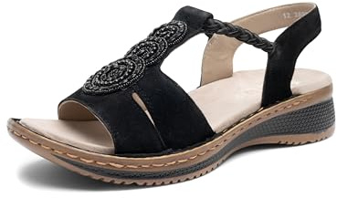 ARA Sandalette Hawaii 2.0, Rauleder, Schwarz, Damen EU 41