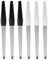 Lusofie 6Pcs Professional Diamond Nail Files Double Sided Nail File Metal Nails Files with Non-Slip Handle Manicure Tool Accessories for Home Salon