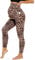 DDOBB Damen Umstandsleggings mit Taschen High Waist Umstandshose Blickdichte Schwangerschaftsleggings Weich Elastisch Umstandsmode Zuhause Yoga Sport(Leopard, XXL)