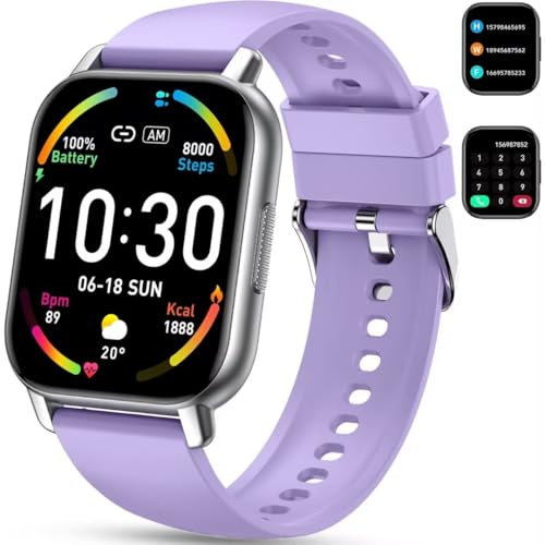 Hoxe Smartwatch Uomo Donna, Effettua/Rispondi alle Chiamate, 1.85 Orologio Smartwatch, 112 Modalità Sportive, Impermeabile IP68, Smart Watch con Monitoraggio del SpO2/Sonno/Contapassi per IOS/Android