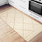 LINROMIA Getufteter Teppich Läufer Teppich 60x150, Boho Beige Baumwolle Area Rug mit Handgewebten Quasten, Waschbar Flur Läufer Teppich für Schlafzimmer Küche Wohnzimmer Eingang