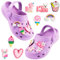 CityComfort Zuecos con Charms Removibles para Niña, Zuecos Playa y Piscina (Morado, 28-29 EU)