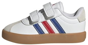 adidas Mixte bébé VL Court 3.0 Shoes, FTWR White/Team Royal Blue/Better Scarlet, 24 EU