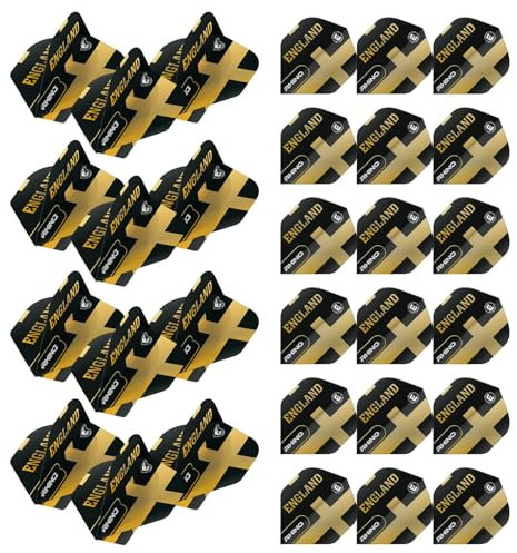 WINMAU Rhino Country Flag Design Dart Flights - 10 sets per pack (30 flights per pack) (England)